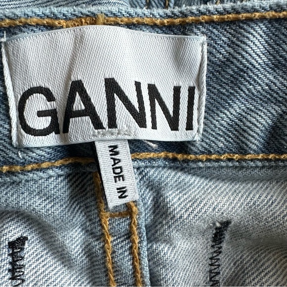 GANNI high rise wide leg woman’s denim jeans - Picture 11 of 13